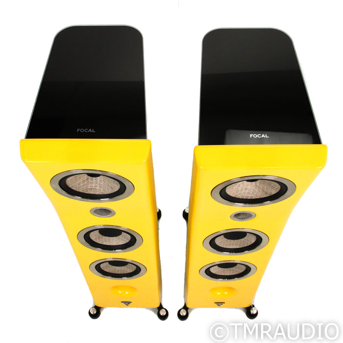 Focal Kanta No. 2 Floorstanding Speakers; Yellow Lacquer Pair
