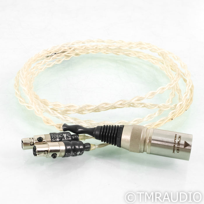 Toxic Cables Silver Widow Headphone Cable; 2.3m Dual 4pin Mini XLR to 4pin XLR