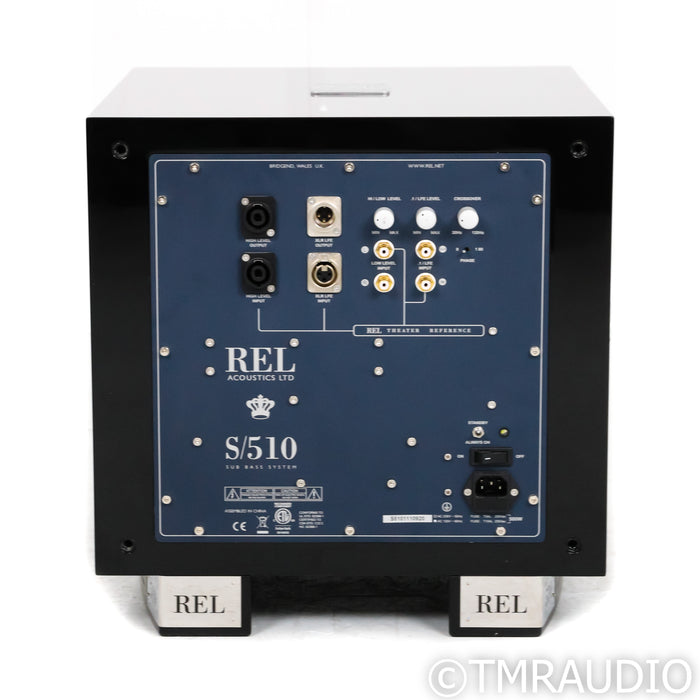 REL Acoustics S/510 10" Powered Subwoofer; Piano Black