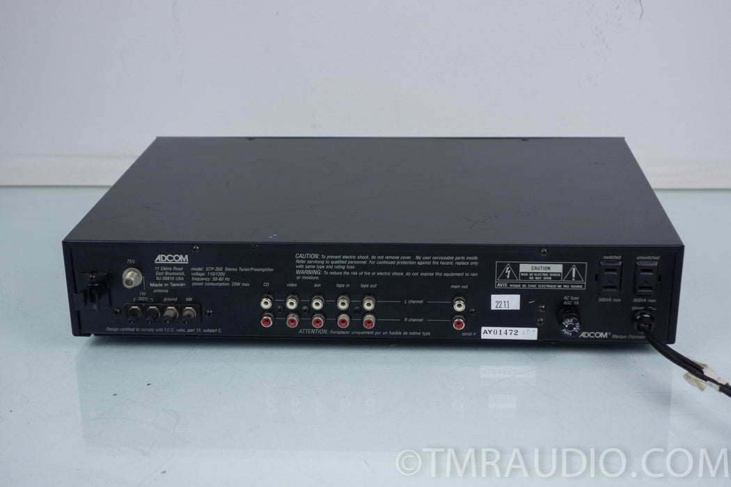 ADCOM GTP-350 Preamp / Preamplifier with Digital AM/FM Tuner