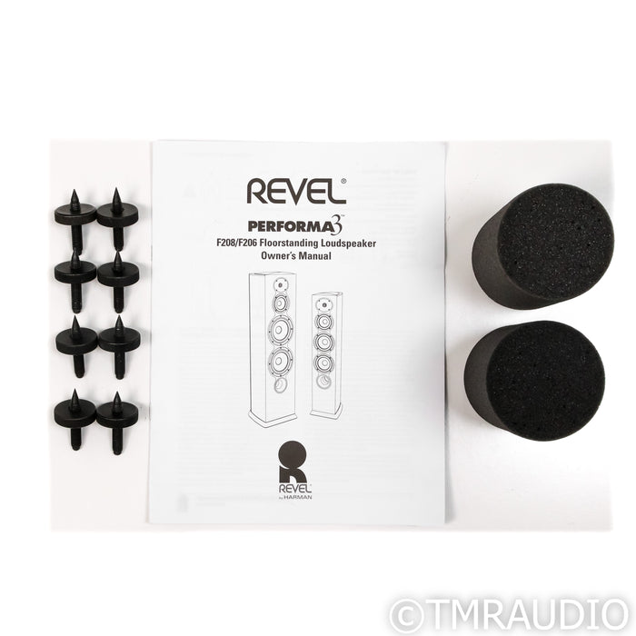 Revel Performa3 F208 Floorstanding Speakers; Walnut Pair