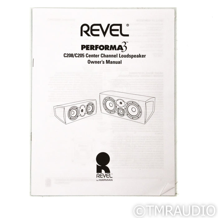 Revel Performa3 C208 Center Speaker; Walnut