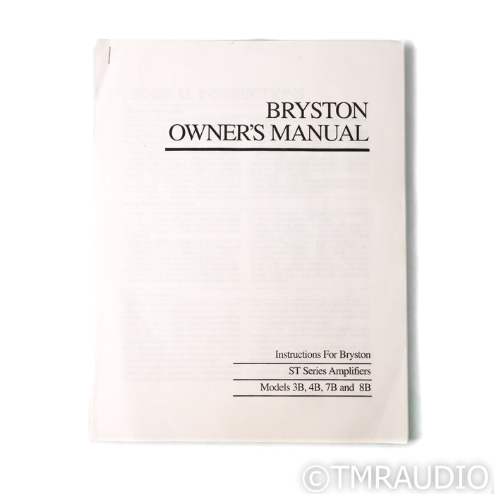 Bryston 4B ST Stereo Power Amplifier