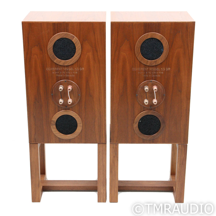 Coherent Audio GR10 Bookshelf Speakers; Pair w/ Stands