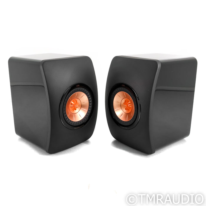 KEF LS50 Bookshelf Speakers; Black Pair