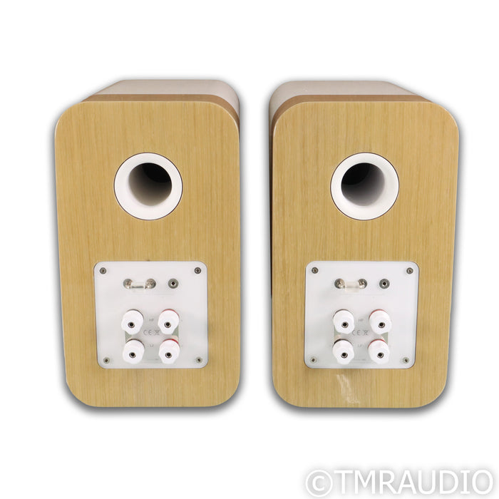 Q Acoustics Concept 300 Bookshelf Speakers; White & Light Oak Pair