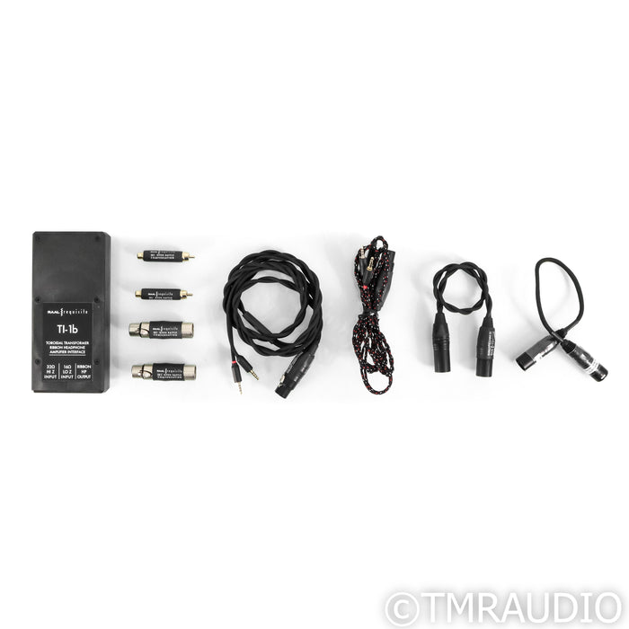 RAAL Requisite SR1b Ribbon Headphones; w/ TI-1b Amp Interface & Star-8 Cable