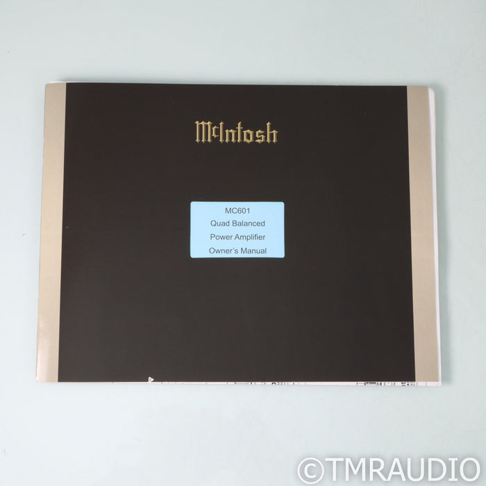 McIntosh MC601 Monoblock Power Amplifiers; Pair