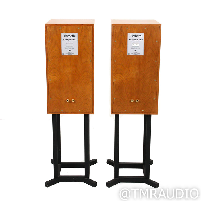 Harbeth Compact 7ES-3 Bookshelf Speakers; Cherry Pair w/ Stands
