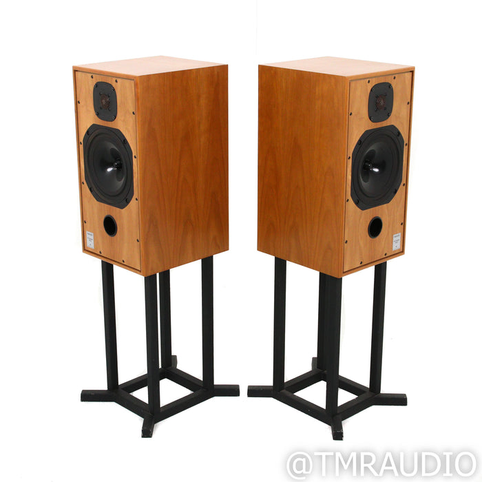Harbeth Compact 7ES-3 Bookshelf Speakers; Cherry Pair w/ Stands