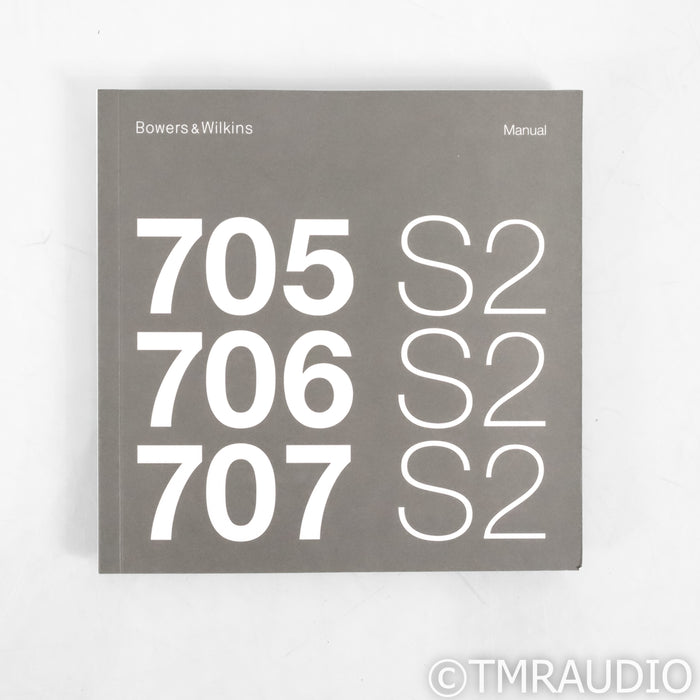 Bowers & Wilkins 707 S2 Bookshelf Speakers; Rosenut Pair