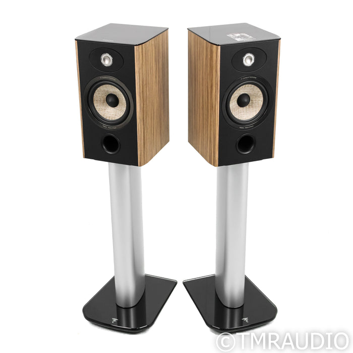 Focal Aria 906 Bookshelf Speakers with Stands; Walnut Pair