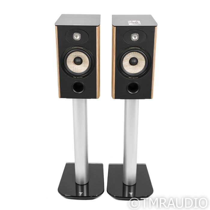 Focal Aria 906 Bookshelf Speakers with Stands; Walnut Pair