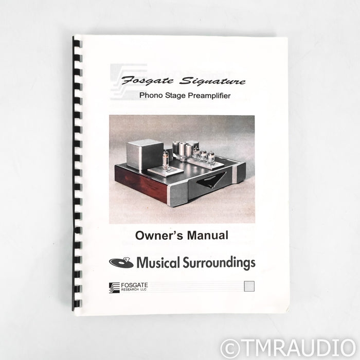 Fosgate Signature Tube MM & MC Phono Preamplifier