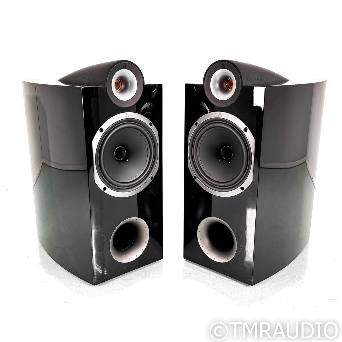 Triangle Genese Trio Bookshelf Speakers; Gloss Black Pair — The Music Room