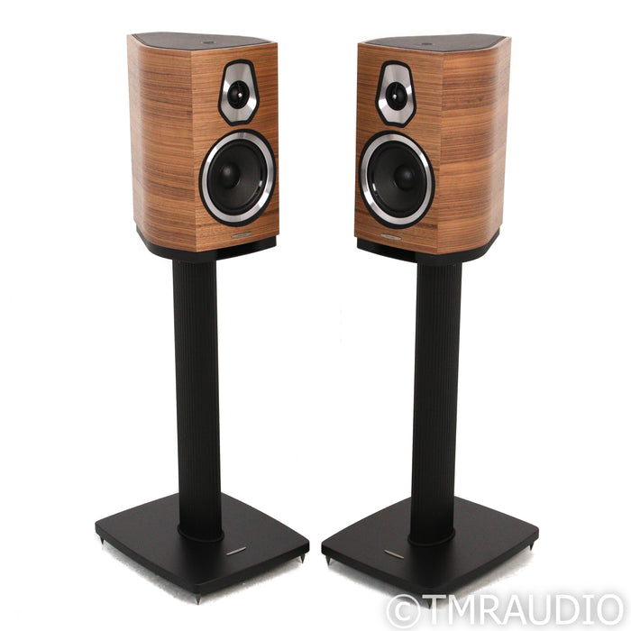 Sonus Faber Sonetto II Bookshelf Speakers; Walnut Pair w/ Stands