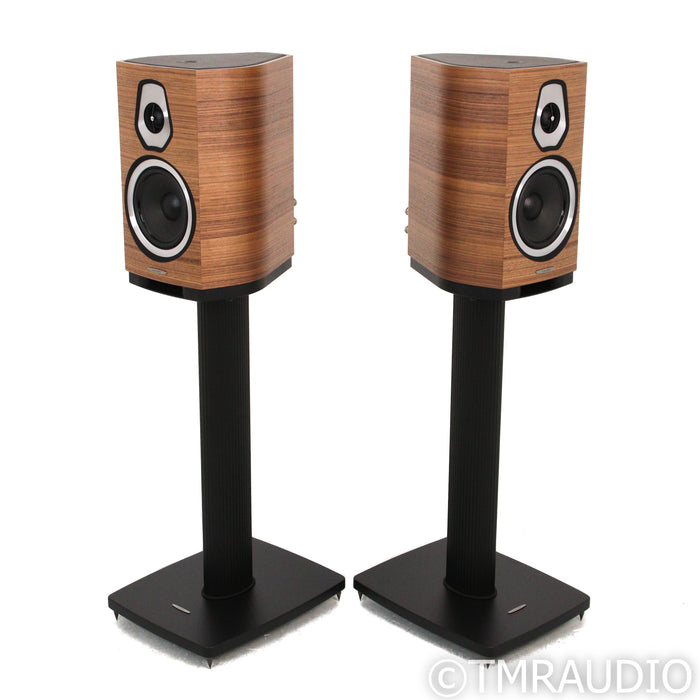 Sonus Faber Sonetto II Bookshelf Speakers; Walnut Pair w/ Stands