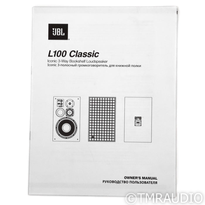 JBL James Lansing L100 Classic Bookshelf Speakers; Pair with Stands