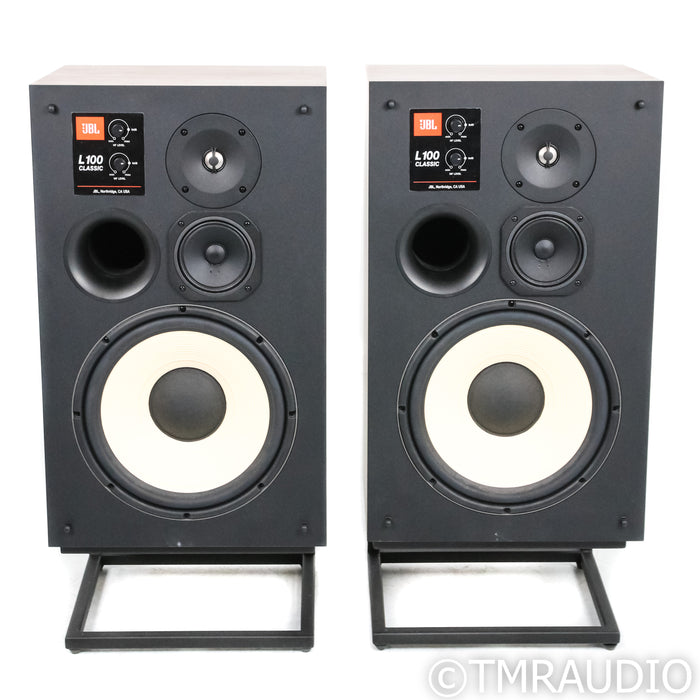 JBL James Lansing L100 Classic Bookshelf Speakers; Pair with Stands