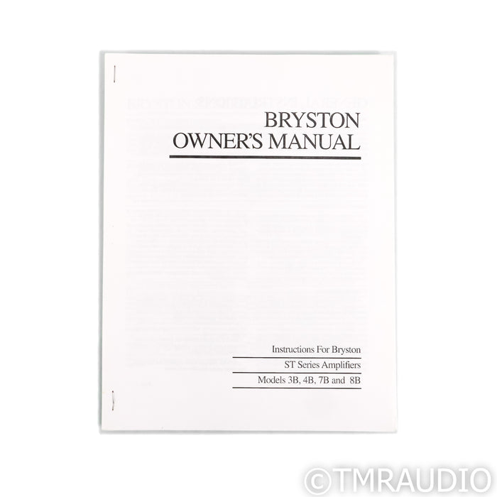 Bryston 7B ST THX Monoblock Power Amplifiers; Pair; 19"