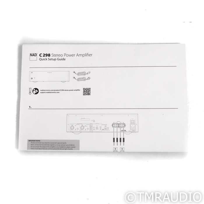NAD Electronics C298 Stereo Power Amplifier