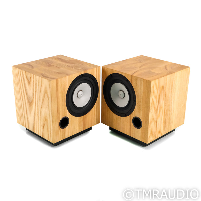 Fern & Roby Cube Bookshelf Speakers; Heart Pine Pair