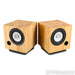 Fern & Roby Cube Bookshelf Speakers; Heart Pine Pair