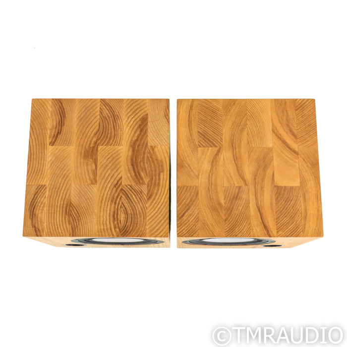 Fern & Roby Cube Bookshelf Speakers; Heart Pine Pair