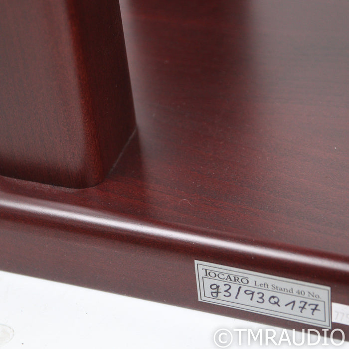 Tocaro Model 40 Bookshelf Speakers with Stands; Mahogany Pair
