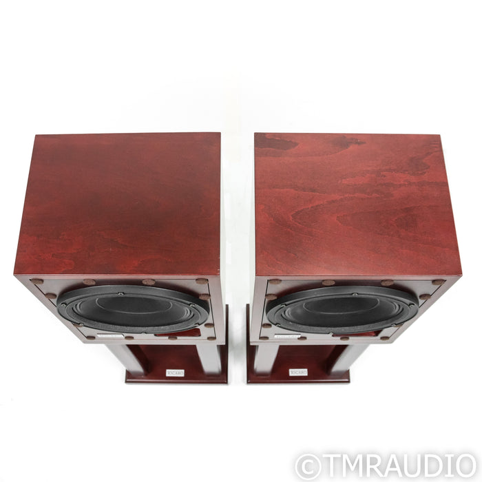 Tocaro Model 40 Bookshelf Speakers with Stands; Mahogany Pair