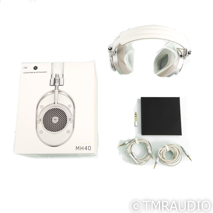 Master & Dynamic MH40 Open-Back Headphones; Silver-White