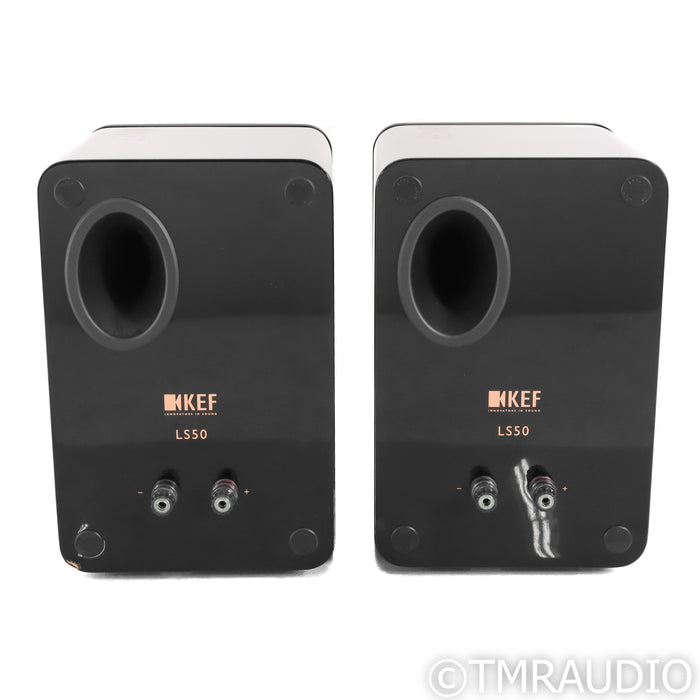 KEF LS50 Bookshelf Speakers; Black Pair