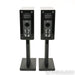 KEF Reference 1 Meta Bookshelf Speakers; High-Gloss Black Pair with Stands