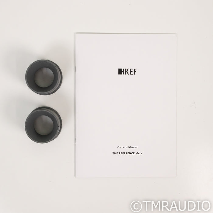 KEF Reference 1 Meta Bookshelf Speakers; High-Gloss Black Pair with Stands