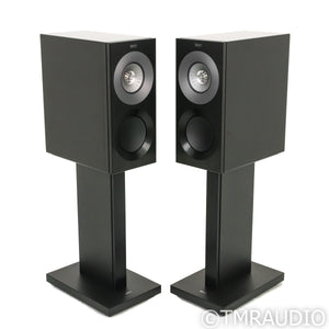 KEF Reference 1 Meta Bookshelf Speakers; High-Gloss Black Pair with Stands