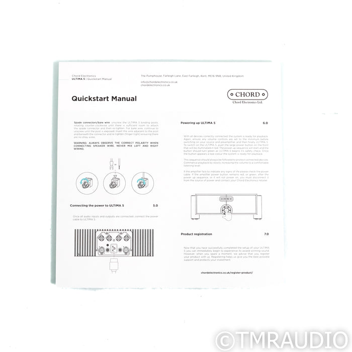 Chord Electronics Ultima 5 Stereo Power Amplifier