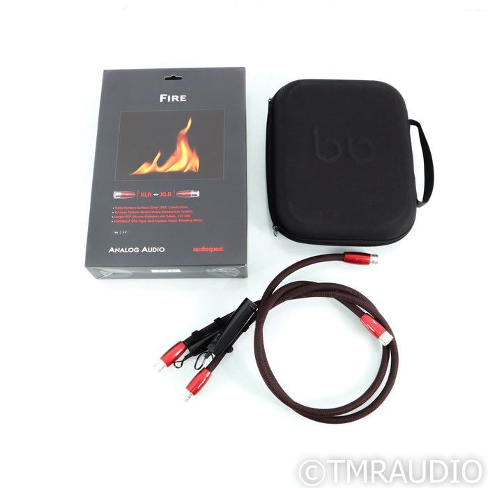 AudioQuest Fire XLR Cables; 1m Pair Balanced Interconnects