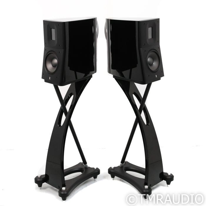 Raidho Acoustics TD1.2 Bookshelf Speakers; Black Pair w/ Stands