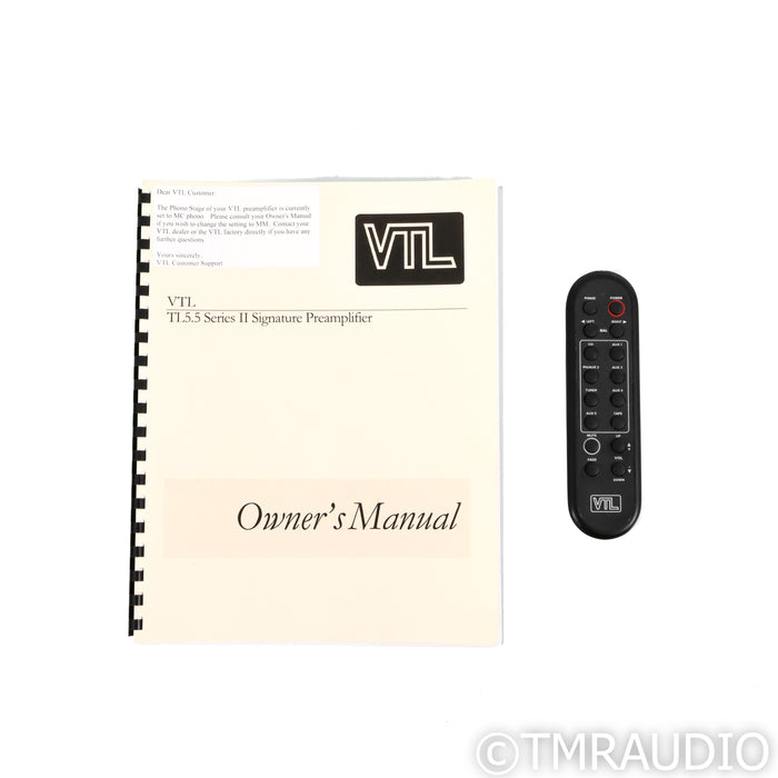 VTL TL-5.5 Series II Signature Stereo Tube Preamplifier; MM & MC Phono