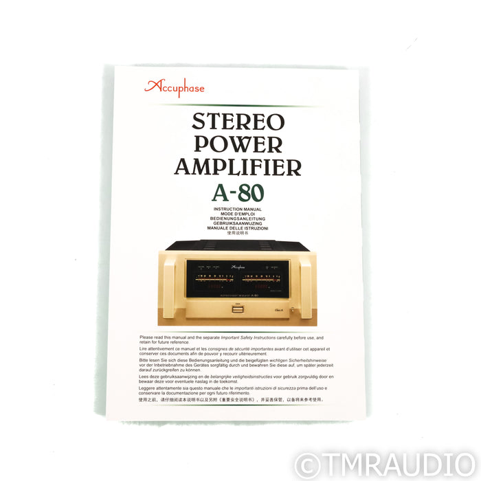 Accuphase A-80 Stereo Power Amplifier