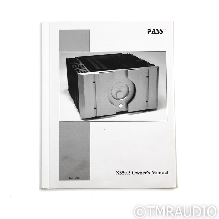 Pass Labs X350.5 Stereo Power Amplifier