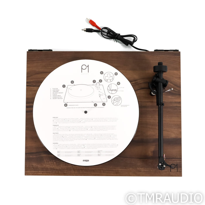 Rega Planar 1 Belt Drive Turntable; Walnut; Carbon MM Cartridge (Open Box)
