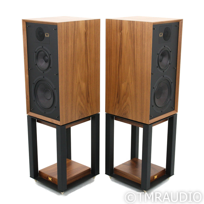 Wharfedale Linton 85th Anniversary Bookshelf Speakers; Walnut Pair  with Stands