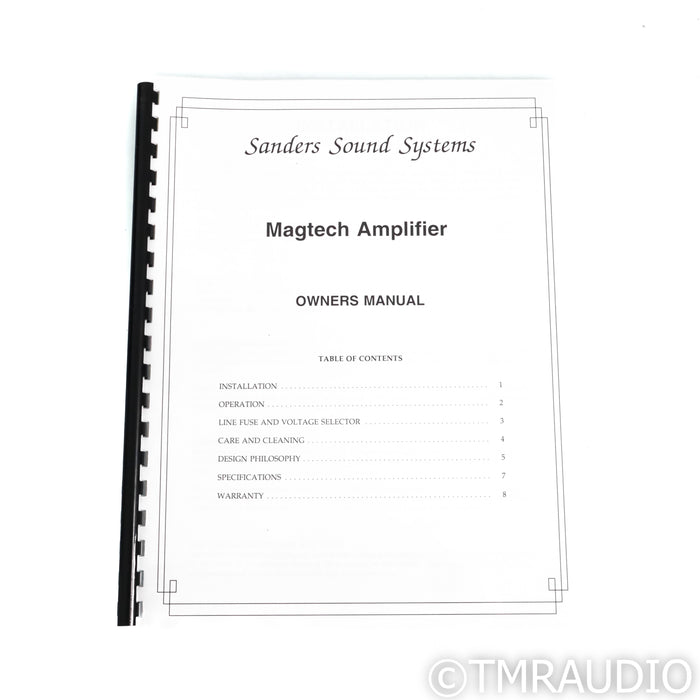 Sanders Sound Systems Magtech Stereo Power Amplifier