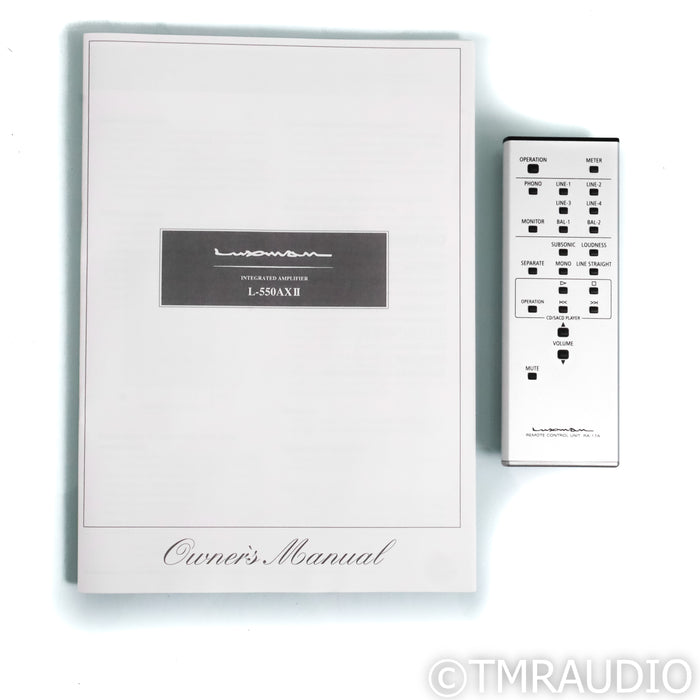 Luxman L-550AXII Stereo Integrated Amplifier; MM & MC Phono