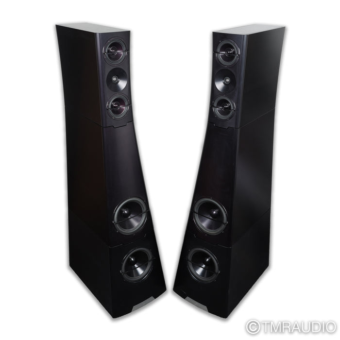 YG Acoustics Sonja 2.3 Floorstanding Speakers; Black Aluminum Pair (New Woofers)
