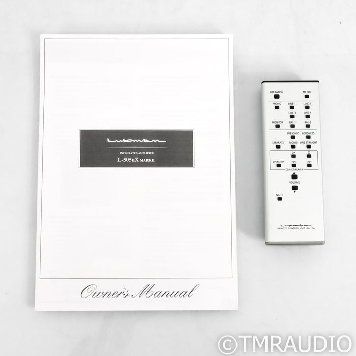 Luxman L-505uX MKII Stereo Integrated Amplifier; MM & MC Phono