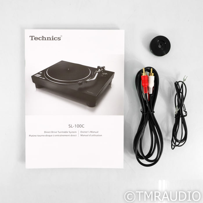 Technics SL-100C Direct Drive Turntable with Audio-Technica AT VMN95C MM Cartridge