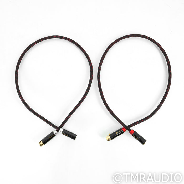 Clarus Cable Crimson XLR Cables; 1m Pair Balanced Interconnects