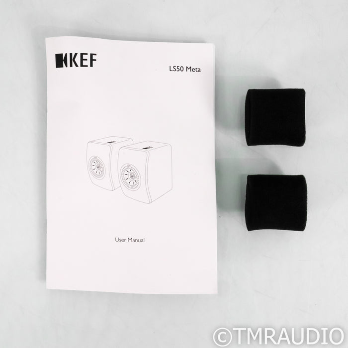 KEF LS50 Meta Bookshelf Speakers; Mineral White Pair